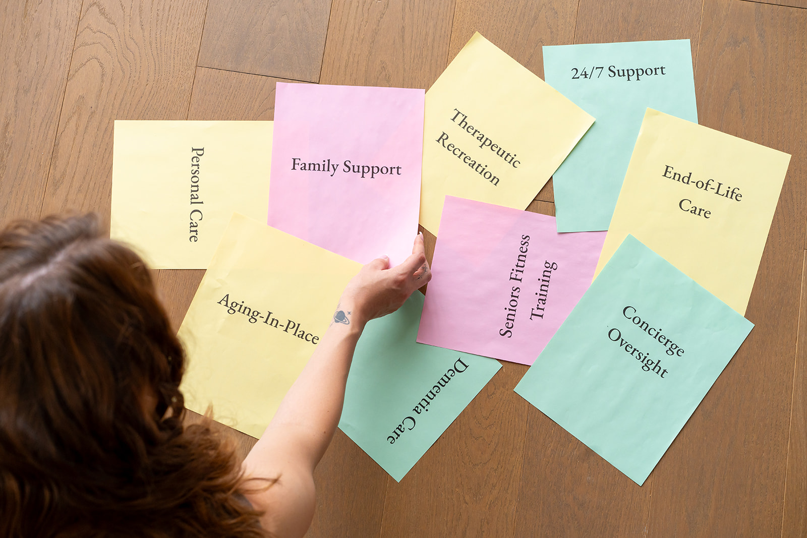 Older adult receiving coordinated support at home